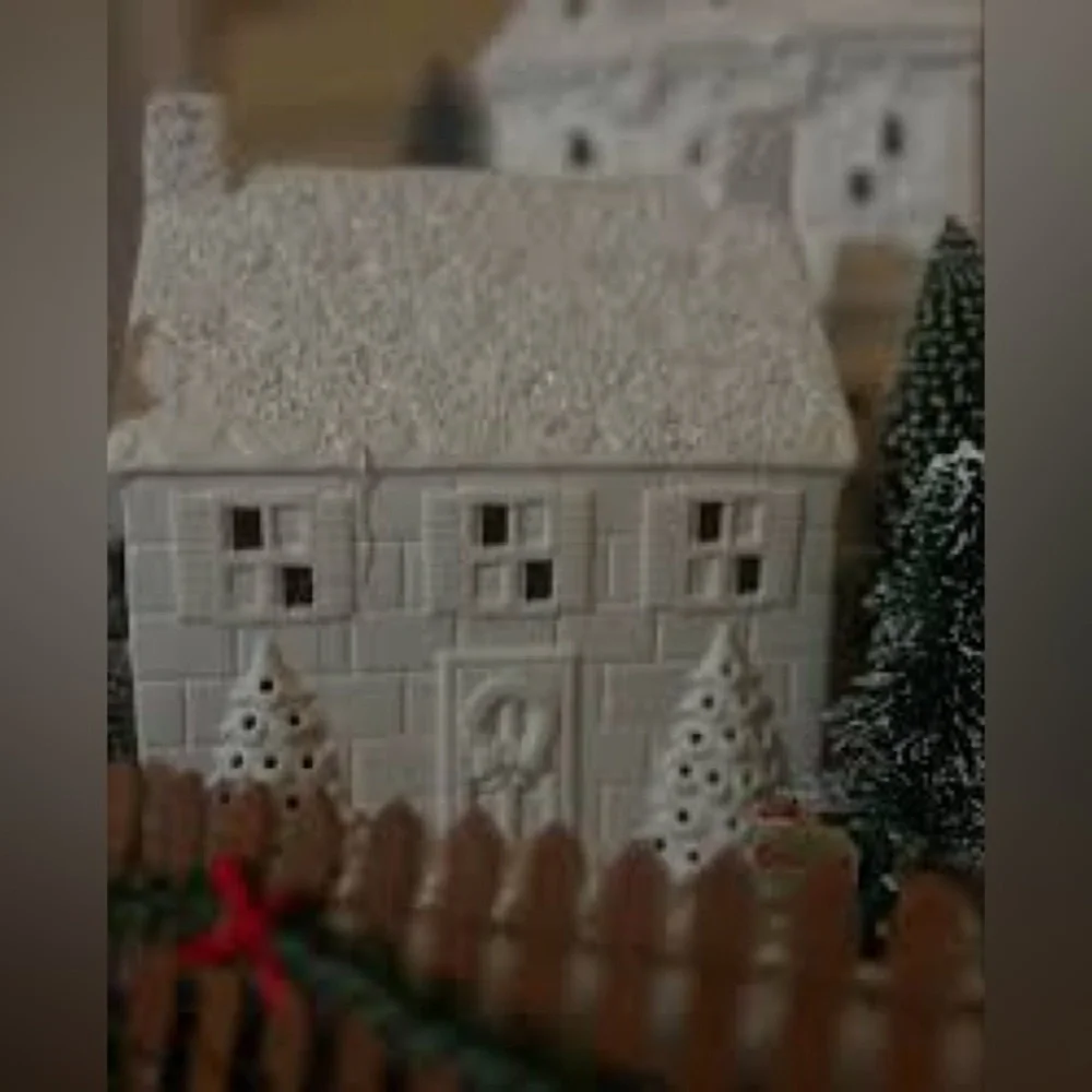 Ceramic Pre-lit Christmas Candy Cane House